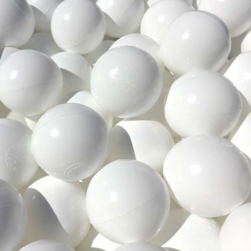 75mm White Ball Pit Balls (500 in a bag)